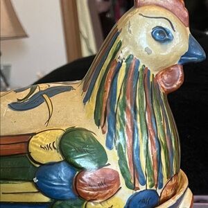 Vibrant Multicolor Ceramic Rooster Decor